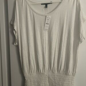 White House Black Market White Short Sleeve Top   New with tags!!!